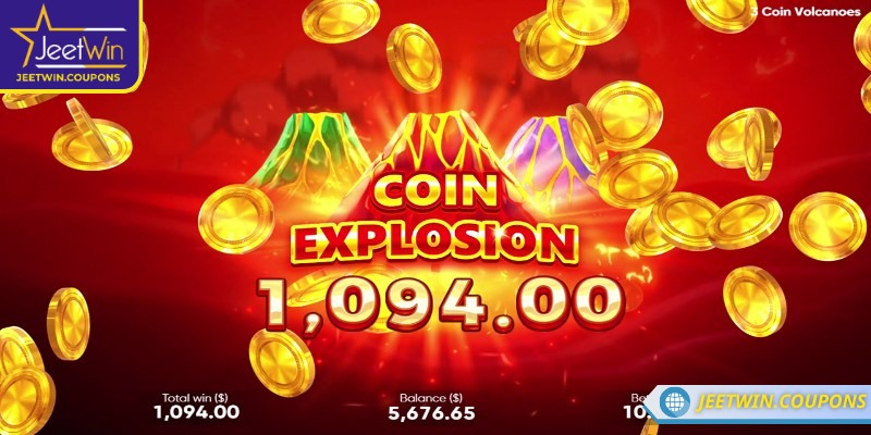 3 Coin Volcanoes JeetWin – Nổ hũ núi lửa , rinh vàng về tay 3 Cần ít nhất 2-3 biểu tượng trùng nhau xuất hiện trên một dòng