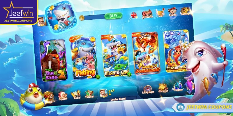 Mega Fishing JeetWin – Bùng nổ niềm vui săn cá cực kỳ thú vị 2 Cá mập bóng tối con mồi béo bở thưởng vô cùng lớn