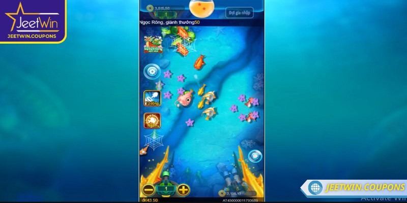 Oneshot Fishing JeetWin – Một phát bắn, trúng thưởng lớn 3 Làm quen giao diện và chọn phòng chơi thích hợp